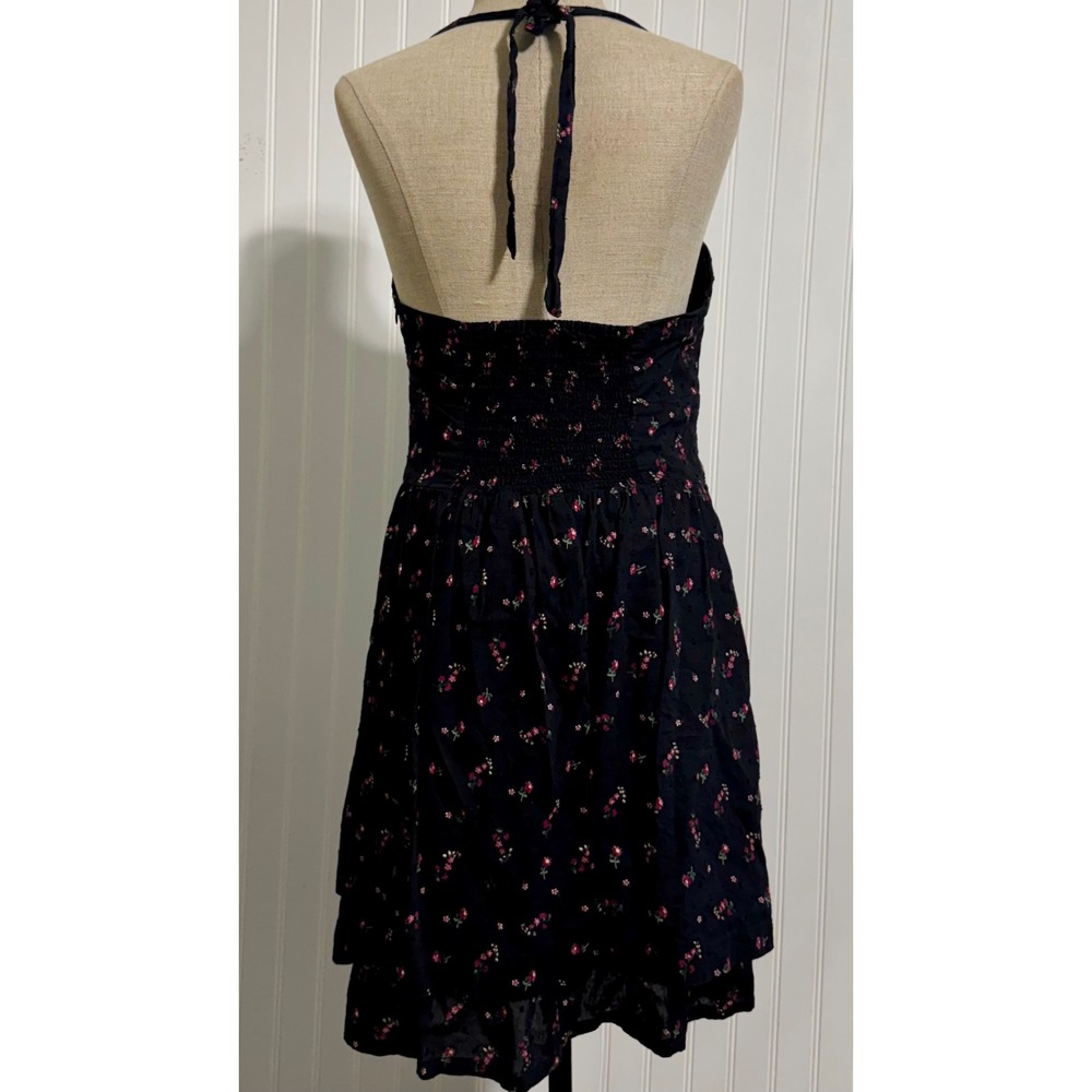 Guess Womens 11 Halter Mini Dress Cotton Floral Y2K Coquette Rockabilly Pinup - Picture 3 of 8